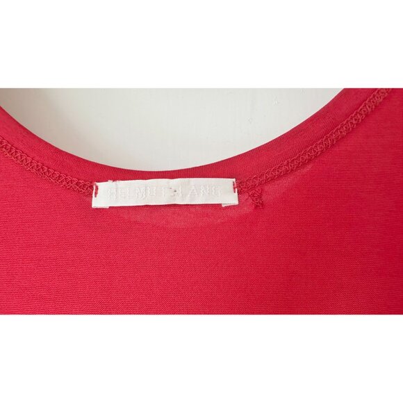 Helmut Lang Red Double Layer Tank Top 1997 Vintage Archive 90s Made In Italy L - Picture 10 of 16